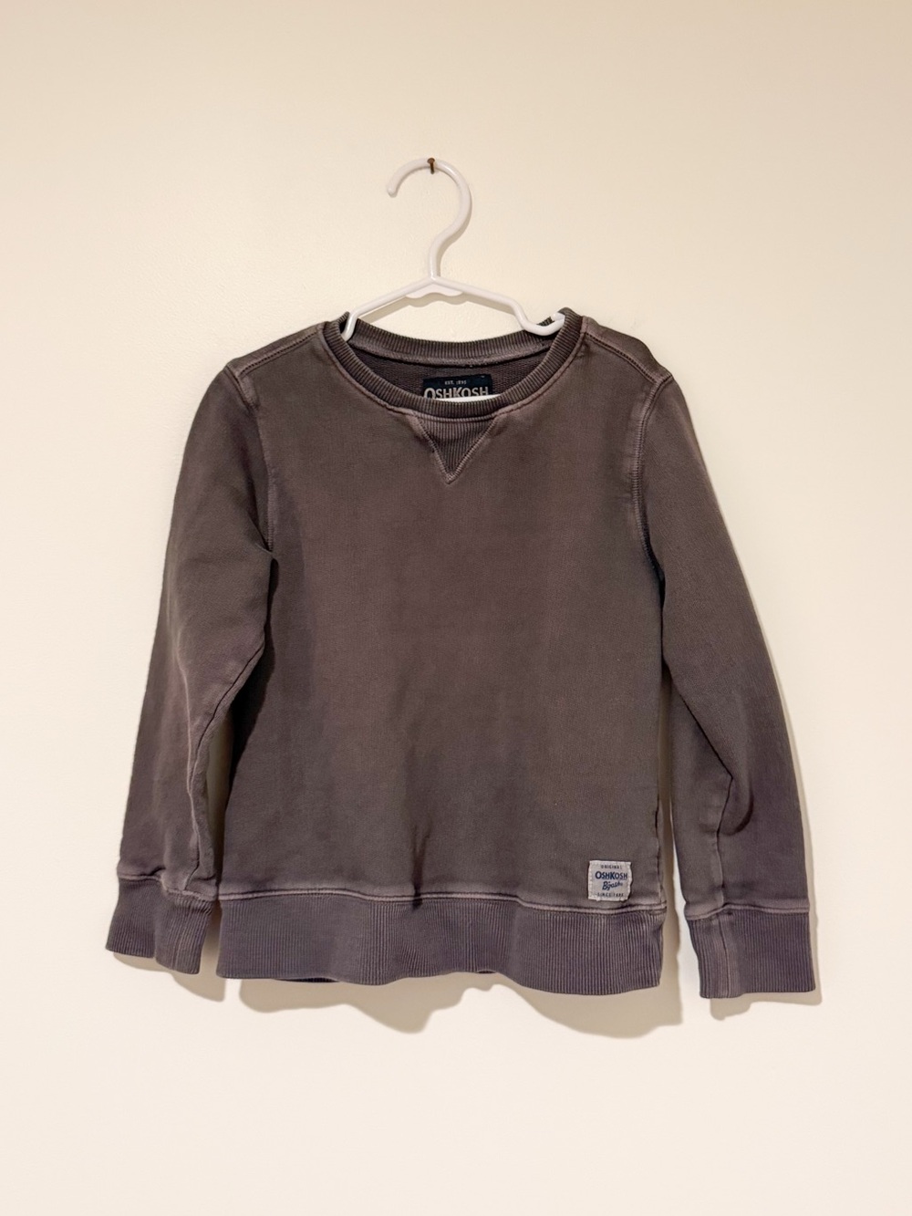 OshKosh B'gosh Boys' Washed Crewneck Sweatshirt - Gray